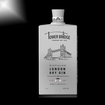 Manufacture wholesale Lower bridge branded 350ml glass gin bottle