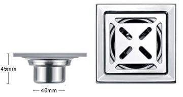 Cast iron china concrete sanitary square stainless steel shower floor grate drain