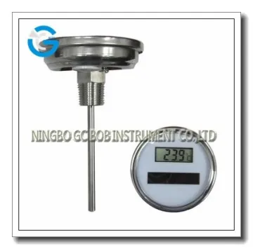 High Quality All stainless steel solar digital thermometer