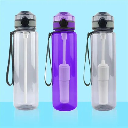 Ur-health 1000ml Outdoor Water Purification Bottles Camping Small Water Purifier Water Filter Kettle Filter
