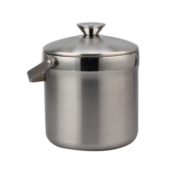 Double-Wall Stainless Steel Ice Bucket Set