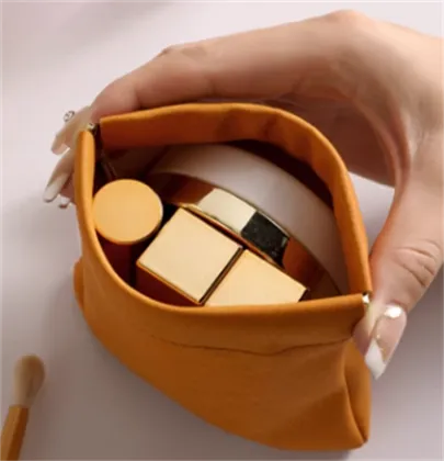 Yellow-brown Shrapnel Waterproof Mini Makeup Bag