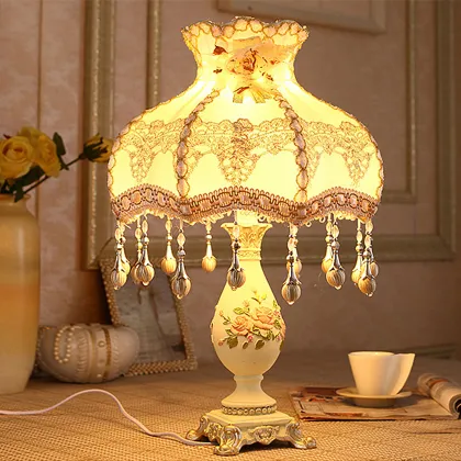 High Quality European Crystal Table Lamp - Luxury Decorative Warm Art Bedside Lamp