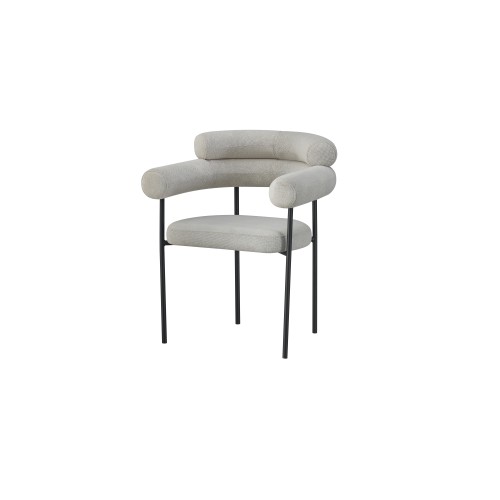 Tapicería sillón moderno de tela con patas de hierro