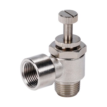 Pneumatic SLF All Metal Throttle Valve Quick Connector with Inner and Outer Threads