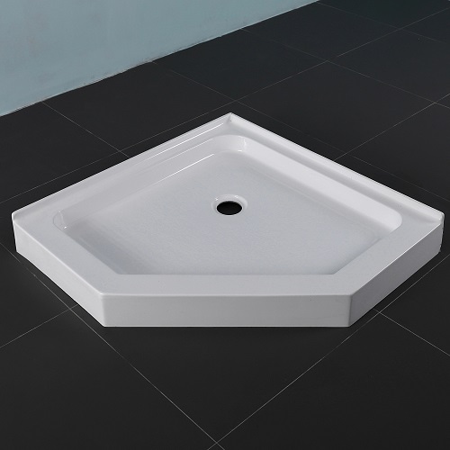 Base de douche avec murs de carreaux 36'''x36 '' Diamant Forme Acrylique Plateau de douche