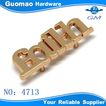 Hallow out letter shape metal logo decorative nameplate