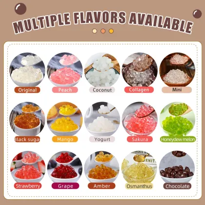 2022 Exclusive: Chocolate Flavor Crystal Boba for Boba Milk Tea - Ready to Enjoy!