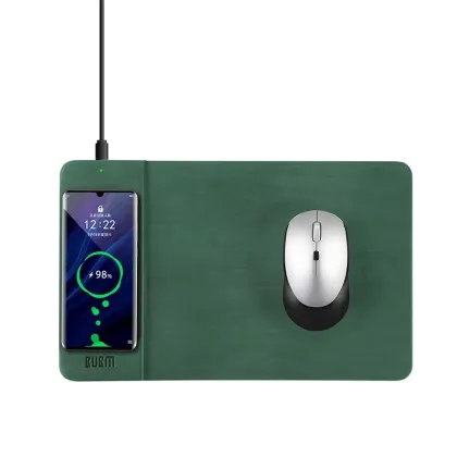 Wireless Charging Mouse Pad with Phone Holder - Business Gift Set