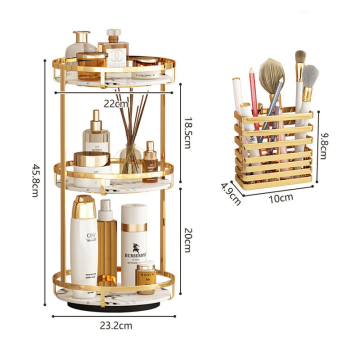 High-Quality 360-Degree Rotating Cosmetics Storage Box: Perfect Organizer for Lipsticks, Brushes, and Bathroom Countertops