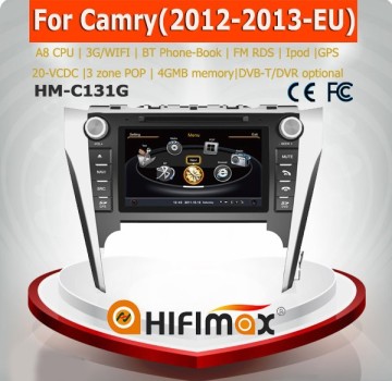 Hifimax car dvd navigation FOR Toyota Camry 12-13 (EU version) WITH A8 CHIPSET DUAL CORE 1080P V-20 DISC WIFI 3G INTERNET DVR