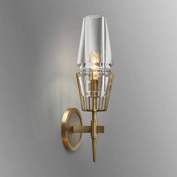 Vintage Luxury Wall Lamp Medieval vintage glass brush copper wall lamps Supplier