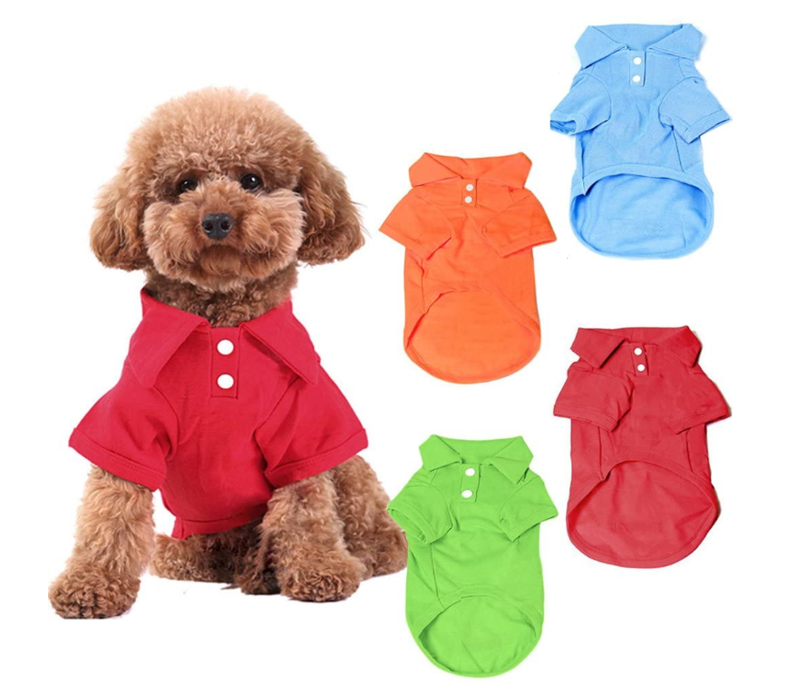 4 Pack Pet Dog Shirts