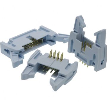 Gold-Plated Foot Welded PCB Elbow Socket for IDC Cables - DC2-2.54mm Connector