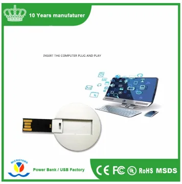 Customised Logo Round Metal Credit Business Card USB Flash Drive