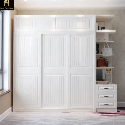 Modern Solid Wood Sliding Door Wardrobe for Home