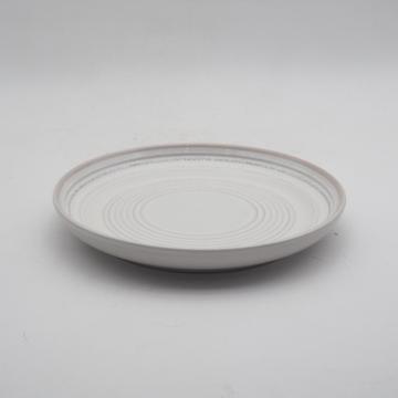 Esmalte reativo de luxo Braços de cerâmica branca Jantar de grama definido para a mão Painted Style Dinarware Conjunto
