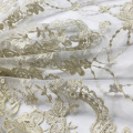 Tissu de broderie de dentelle de fil d&#39;or