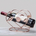 Iron art heart-shaped wine display rack