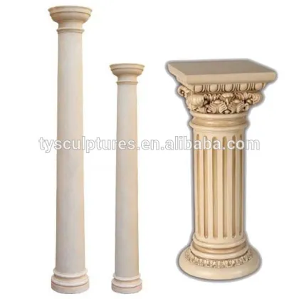 Ornamental building stone roman square marble roman pillar design