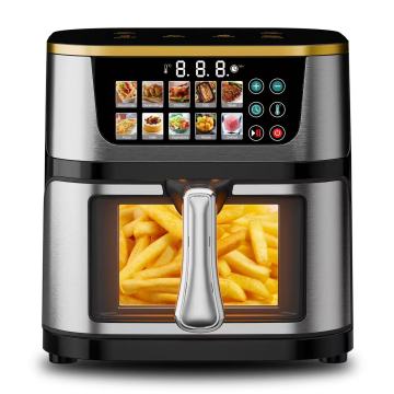 10L Stainless Steel Air Fryer with Visiable Window