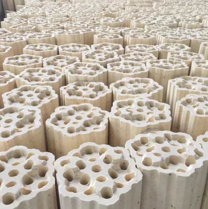 Seven-hole lattice brick for hot blast furnace