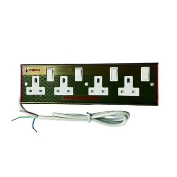 4 voies 13a sockets d&#39;extension en aluminium