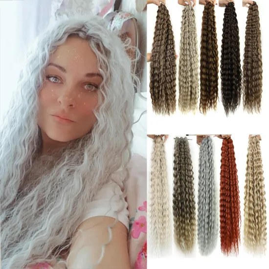 ZYR 30 Inch Bohemia Crochet Hair Extensions Goddess Synthetic Braiding hair Curly Colored Long Soft Synthetic Hair Extension