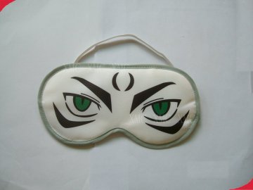 Oem Sponge Filling Polyester Satin 10*20 Cm Printed Sleeping Eye Mask / Cover