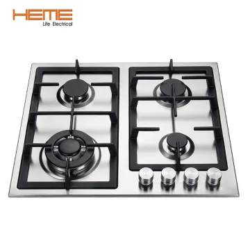 24 Inch Built-in Gas Hob 4 Burner Stainless Steel Gas Cooktop