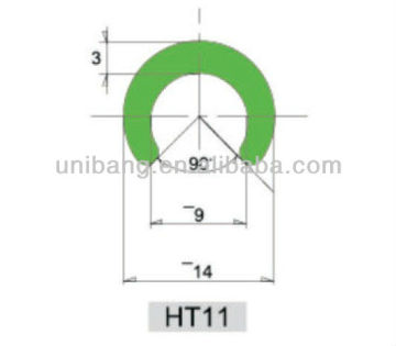 UHMW Nylon Conveyor Round C Side Guide HT11