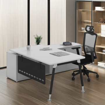 Wesome ODM OEM Modern Wooden Office Desk with Steel Feet