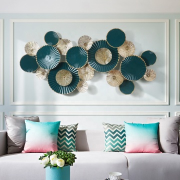 Modern Sofa Wall Decoration: Iron Pendant Living Room Wall Art