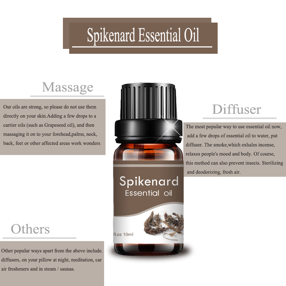 10ml pure cosmetic grade private label spikenard oil aroma