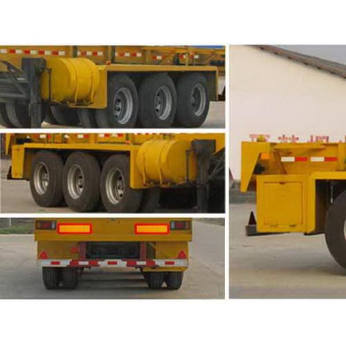 9.6m Thr-poros 35Tons 20ft Container transportasi semi trailer