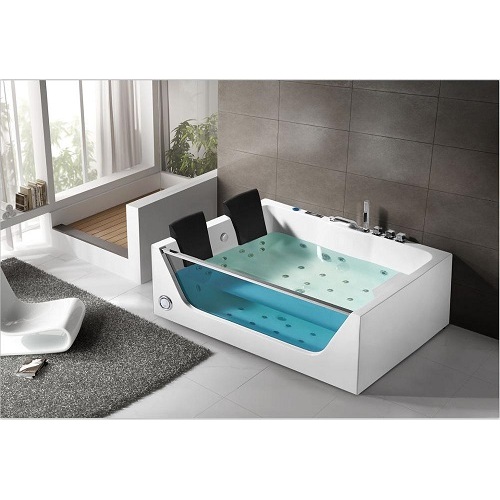 Acrylic Whirlpool Massage Bathtub with Light 7 Color