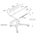 Höhenverstellbare Entwurfstisch Neigungsbare Tabletop -Schreibtisch