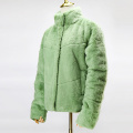 faux fur jacket emerald green