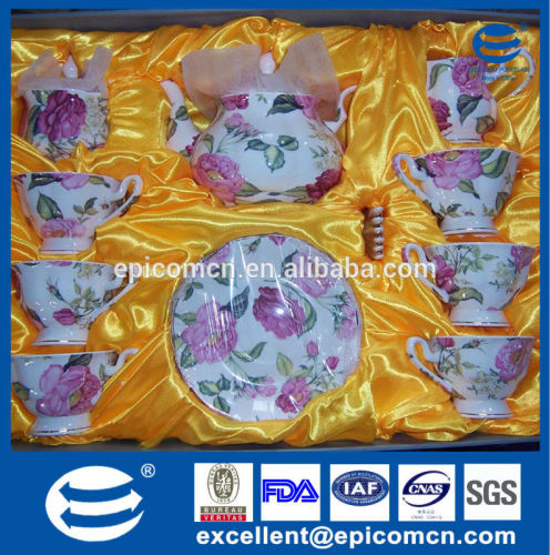 wholesale floral design grace tea ware, porcelain tea set