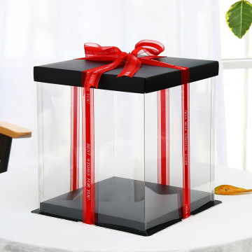 Hot Sale White Transparent Birthday Cake Boxes - 6/8/10/12/14 Inches - With Window - Single and Double Height