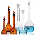 Amber Glass volumetric flask with stopper 2000ml