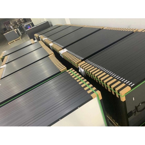 All Black Solar Panels in Europe Stock