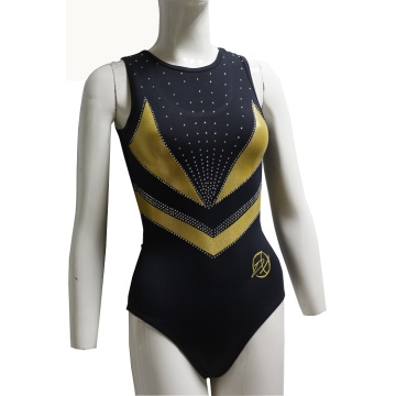 Gymnastiekwedstrijd maillots met borduurlogo