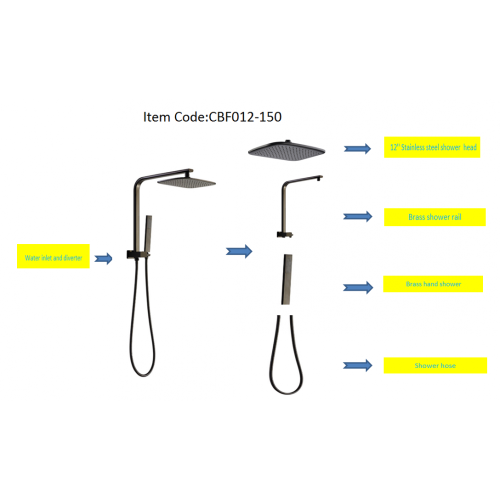 Colonna doccia e doccetta e set di tubi