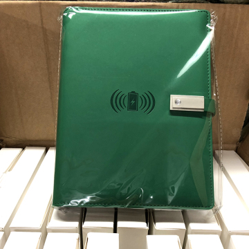 Green Leather Cover Notebook with PowerBank and USB: Hot Sale in Nigeria