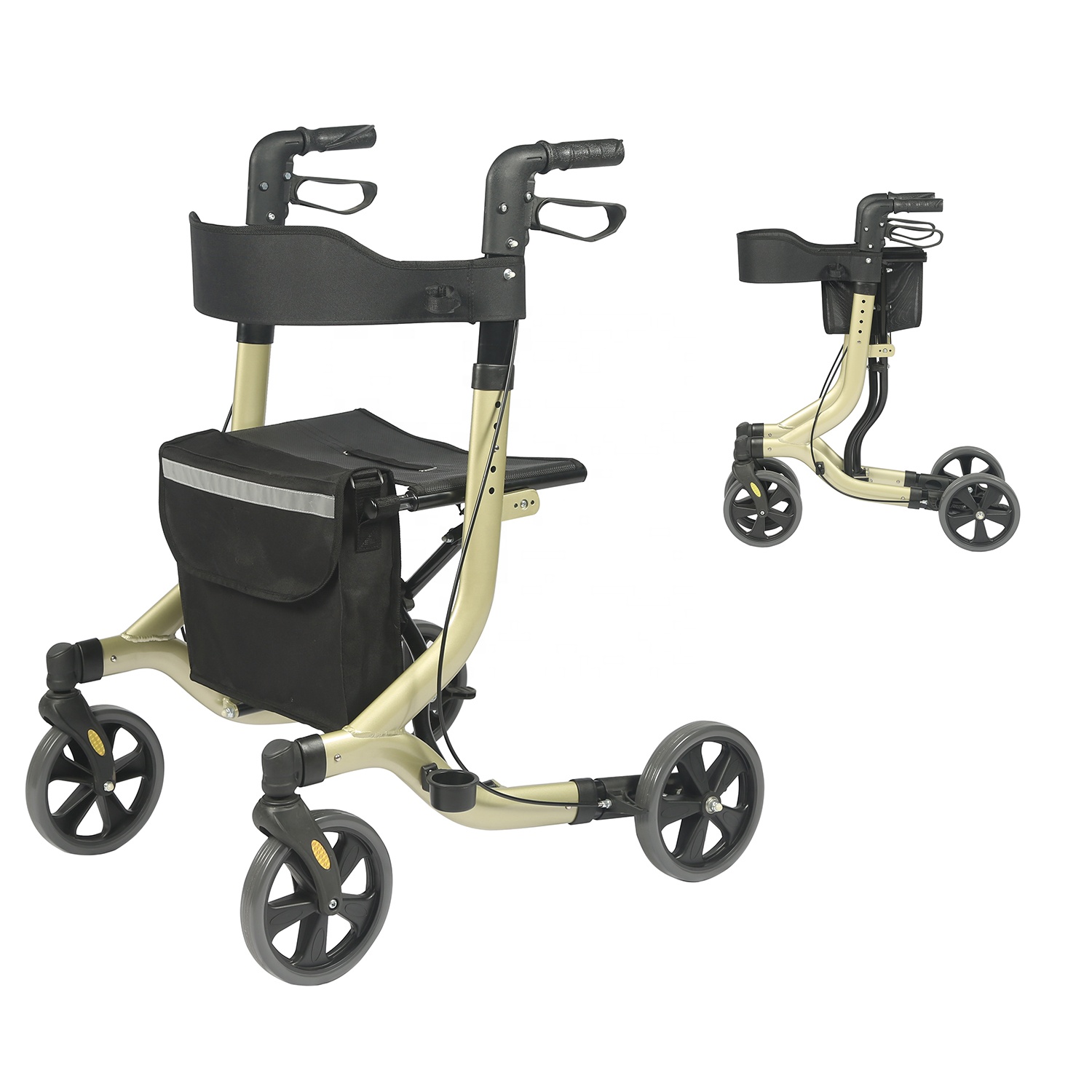 PVC Wheels Lightweight Folding Mobility Rolling Walker