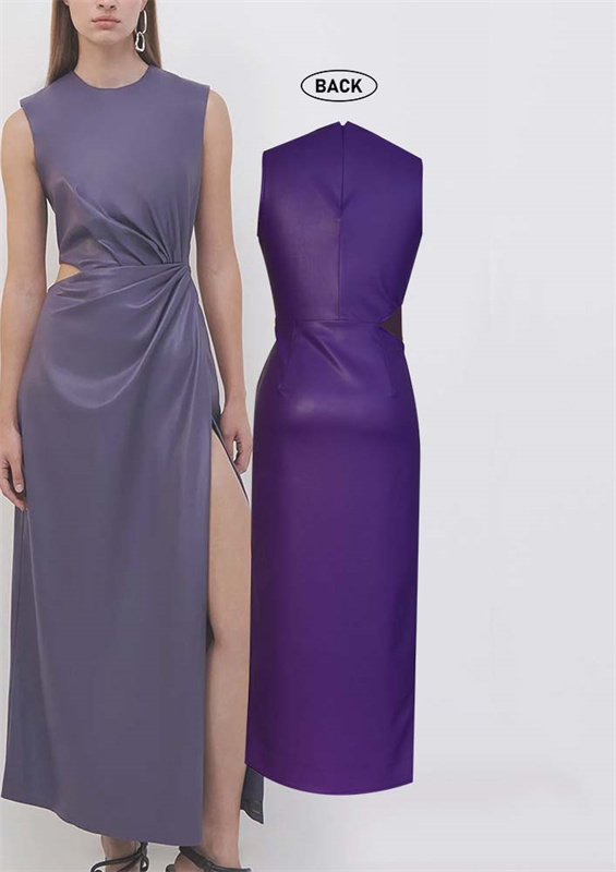 Slight Stretch Ribbed Midi Dress