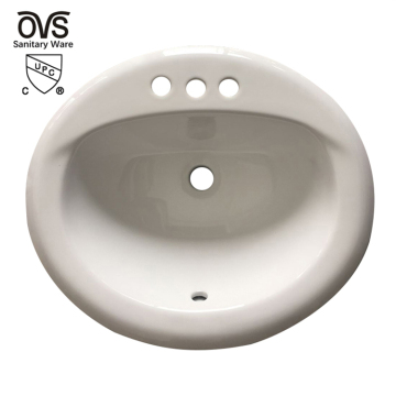 OVS cUPC North America Durable Hotel Single Bowl Undermount Basin Bathroom Ceramic Sink
