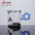 200ml Double Wall Drink Cup with flower handle