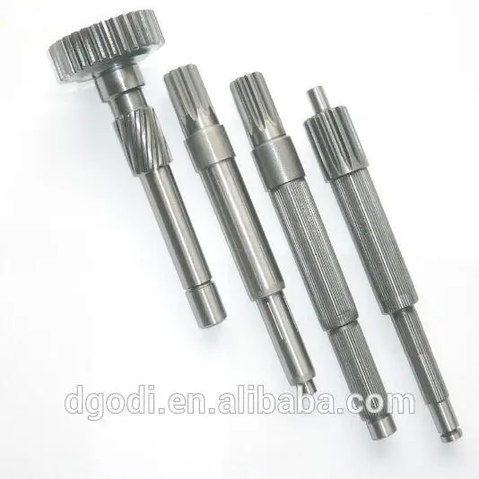 high precision steel motor gear shaft with spline